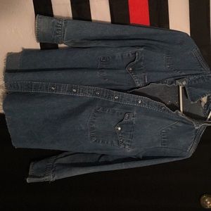 Distress jean jacket
